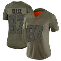 Womens Kansas City Chiefs Travis Kelce Camo Limited 2019 Salute To Service Jersey